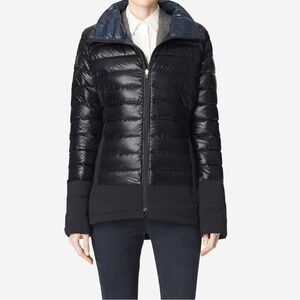 COLE HAAN + MOUNTAIN HARDWEAR ZeroGrand 800 Fill  Black Down Funnel Jacket Sz M